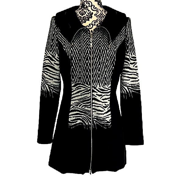 Frank Lyman. For Melanie Lyne. NWT. Zip up zebra print midi dress/ blazer. SZ 8. - Picture 11 of 14